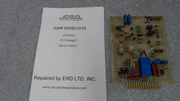 Unknown 817c584g07 Servo Amplifier